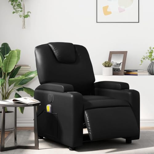 Hommdiy Massagesessel Elektrisch Schwarz Kunstleder von Hommdiy