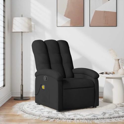 Hommdiy Massagesessel Fernsehsessel Relaxsessel mit Liegefunktion Schwarz Stoff Hommdiy Massagesessel Fernsehsessel Relaxsessel mit Liegefunktion Schwarz Stoff von Hommdiy
