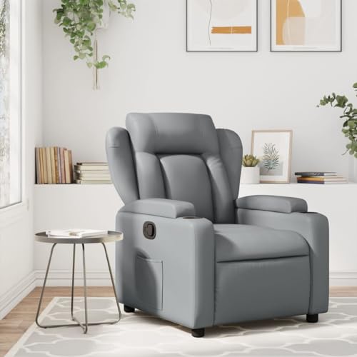Hommdiy Massagesessel Grau Indoor Massagesessel Kunstleder von Hommdiy