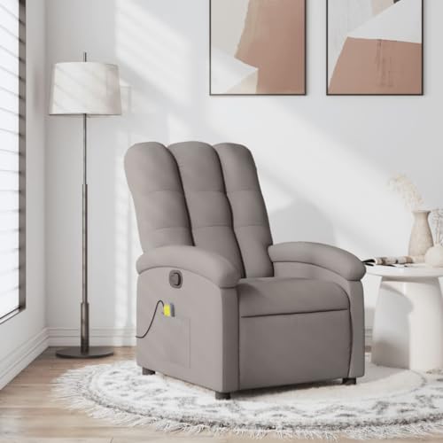 Hommdiy Massagesessel Taupe Indoor Comfort Stoff Massagesessel von Hommdiy