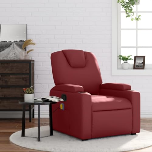 Hommdiy Massagesessel Weinrot Kunstleder Indoor Massagestuhl Liegestuhl Hommdiy Massagesessel Weinrot Kunstleder Indoor Massagestuhl Liegestuhl von Hommdiy
