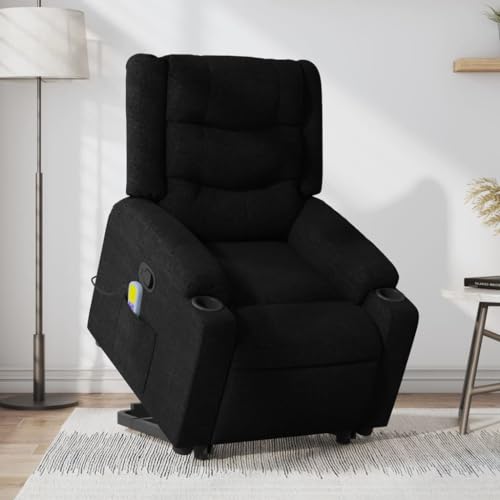 Hommdiy Massagesessel mit Aufstehhilfe Schwarz Indoor-Familien Massagestuhl Liegestuhl Stoff Hommdiy Massagesessel mit Aufstehhilfe Schwarz Indoor-Familien Massagestuhl Liegestuhl Stoff von Hommdiy