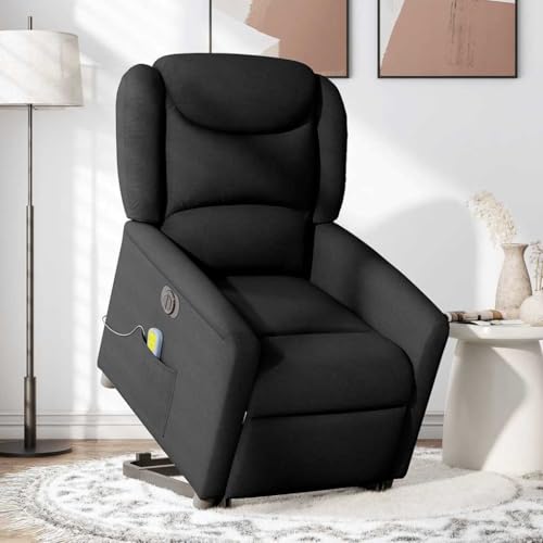 Hommdiy Massagesessel mit Aufstehhilfe Stoff, Relaxsessel, Sessel mit Aufstehhilfe Sessel mit Massagefunktion Schwarz,Elektrisches Neigungssystem,Mit Massage Hommdiy Massagesessel mit Aufstehhilfe Stoff, Relaxsessel, Sessel mit Aufstehhilfe Sessel mit Massagefunktion Schwarz,Elektrisches Neigungssystem,Mit Massage von Hommdiy