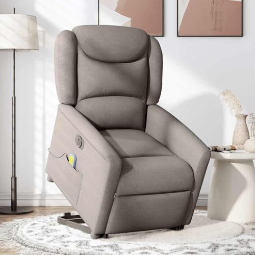Hommdiy Massagesessel mit Aufstehhilfe Stoff, Relaxsessel, Sessel mit Aufstehhilfe Sessel mit Massagefunktion Taupe,Elektrisches Neigungssystem,Mit Massage Hommdiy Massagesessel mit Aufstehhilfe Stoff, Relaxsessel, Sessel mit Aufstehhilfe Sessel mit Massagefunktion Taupe,Elektrisches Neigungssystem,Mit Massage von Hommdiy
