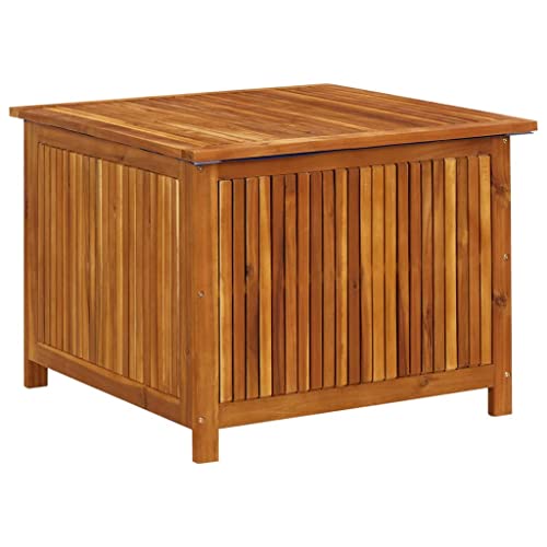 Hommdiy Massivholz, Gartenbox, Kissenbox, Sitzbank, Kissenbox, Gartenbank, Aufbewahrungsbox, Albiziaholz,Braun,75x75x58 cm von Hommdiy