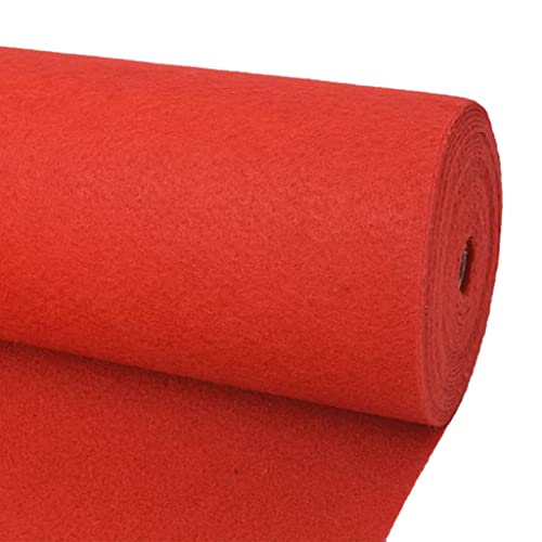 Hommdiy Messeteppich Glatt 1x24 m Rot von Hommdiy