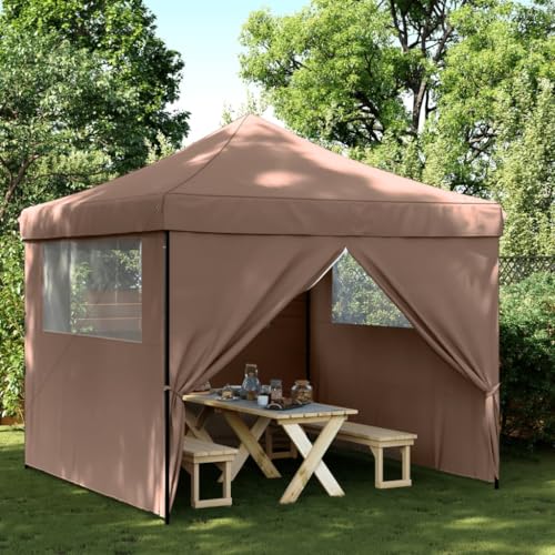 Hommdiy Partyzelt Faltbar Pop-Up mit 4 Seitenteilen Braun Hommdiy Partyzelt Faltbar Pop-Up mit 4 Seitenteilen Braun von Hommdiy