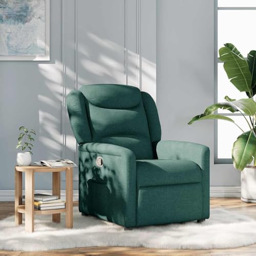 Hommdiy Relaxsessel, Sessel mit Liegefunktion, Fernsehsessel Verstellbare Rückenlehne Fußteil, Dunkelgrün,Manuelles Neigesystem,Ohne Massage von Hommdiy