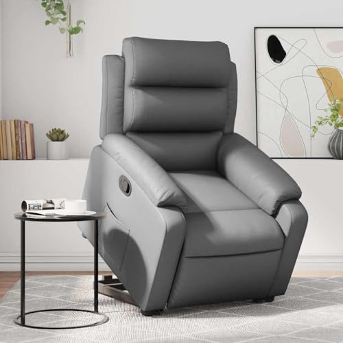 Hommdiy Relaxsessel Elektrischer Stehhilfe-Massagesessel Liegesessel TV-Liegesessel Kunstleder Grau Manuelles Neigesystem Ohne Massage Hommdiy Relaxsessel Elektrischer Stehhilfe-Massagesessel Liegesessel TV-Liegesessel Kunstleder Grau Manuelles Neigesystem Ohne Massage von Hommdiy