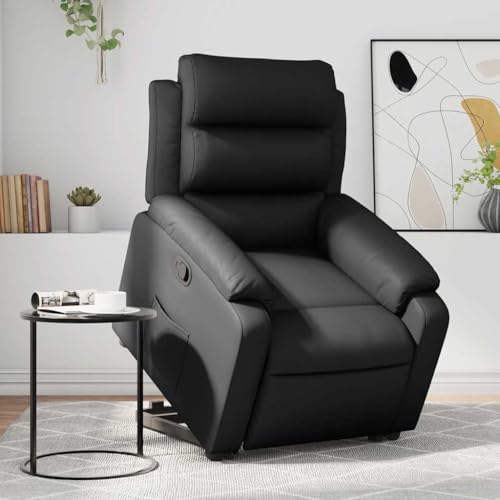 Hommdiy Relaxsessel Elektrischer Stehhilfe-Massagesessel Liegesessel TV-Liegesessel Kunstleder Schwarz Manuelles Neigesystem Ohne Massage Hommdiy Relaxsessel Elektrischer Stehhilfe-Massagesessel Liegesessel TV-Liegesessel Kunstleder Schwarz Manuelles Neigesystem Ohne Massage von Hommdiy