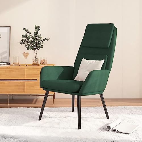 Hommdiy Relaxsessel Freizeitstuhl Dunkelgrün Stoff von Hommdiy