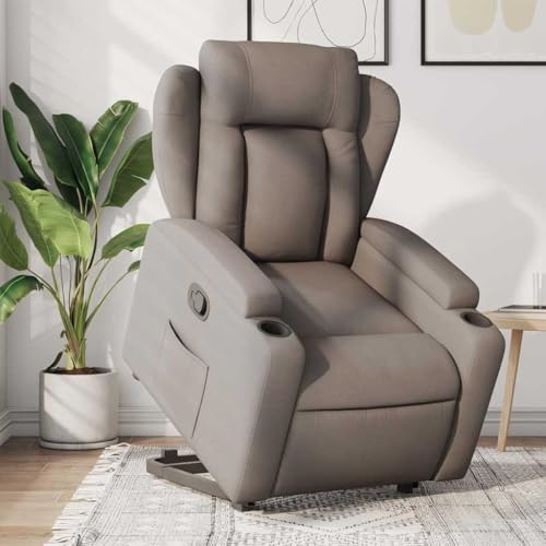 Hommdiy Relaxsessel mit Liegefunktion Fernsehsessel mit Aufstehhilfe Taupe Stoff Hommdiy Relaxsessel mit Liegefunktion Fernsehsessel mit Aufstehhilfe Taupe Stoff von Hommdiy