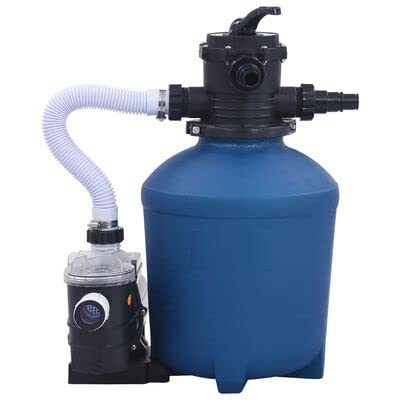 Hommdiy Sandfilteranlage mit Zeitschaltuhr 530W 10980L/h Sandfilterpumpe Sandfilter Poolfilter Poolpumpe Filteranlage Filterkessel Filter Pool Pumpe von Hommdiy