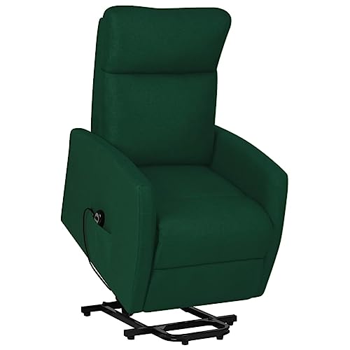 Hommdiy Sessel mit Aufstehhilfe Relaxsessel mit Liegefunktion Sessel mit Aufstehhilfe Dunkelgrün Stoff von Hommdiy