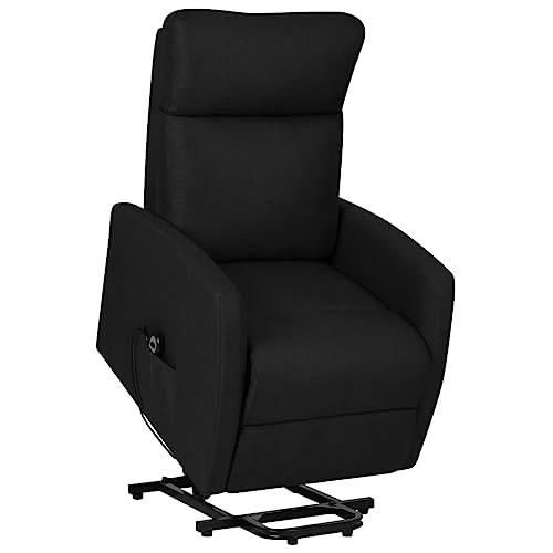 Hommdiy Sessel mit Aufstehhilfe Relaxsessel mit Liegefunktion Sessel mit Aufstehhilfe Schwarz Stoff von Hommdiy