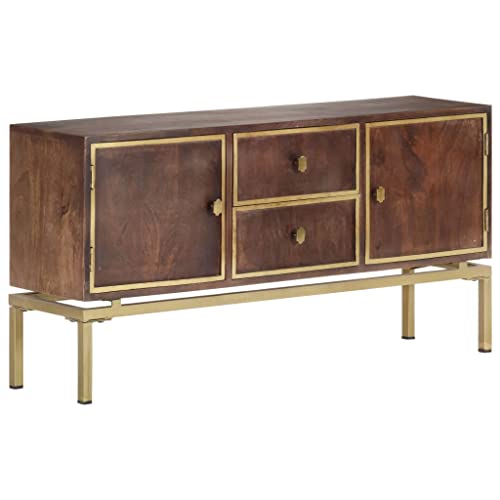 Hommdiy Sideboard 120x29x60 cm Massivholz Mango von Hommdiy