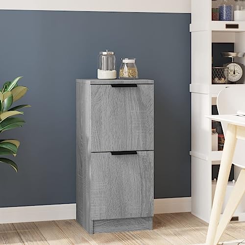 Hommdiy Sideboard Grau Sonoma 30x30x70 cm Holzwerkstoff von Hommdiy