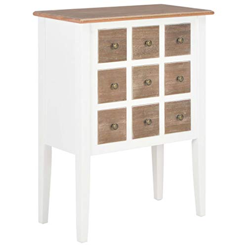 Hommdiy Sideboard Weiß 54 x 30 x 80 cm Massivholz Mango von Hommdiy