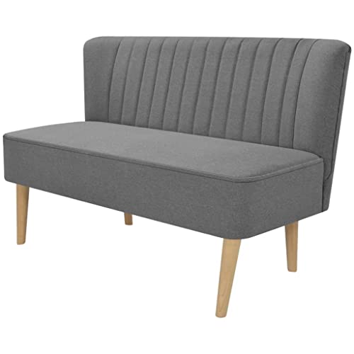 Hommdiy Sofa 2-Sitzer Stoff Stoffsofa Loungesofa Polstersofa Couch 117 x 55,5 x 77 cm Hellgrau Hommdiy Sofa 2-Sitzer Stoff Stoffsofa Loungesofa Polstersofa Couch 117 x 55,5 x 77 cm Hellgrau von Hommdiy