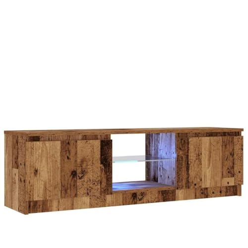 Hommdiy TV-Schrank mit LED-Leuchten Lowboard Sideboard Fernsehschrank Fernsehtisch TV Möbel Altholz-Optik 120x30x36 cm Hommdiy TV-Schrank mit LED-Leuchten Lowboard Sideboard Fernsehschrank Fernsehtisch TV Möbel Altholz-Optik 120x30x36 cm von Hommdiy