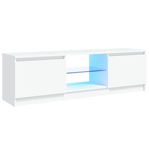 Hommdiy TV-Schrank mit LED-Leuchten Lowboard Sideboard Fernsehschrank Fernsehtisch TV Möbel Weiß 120x30x36 cm Hommdiy TV-Schrank mit LED-Leuchten Lowboard Sideboard Fernsehschrank Fernsehtisch TV Möbel Weiß 120x30x36 cm von Hommdiy