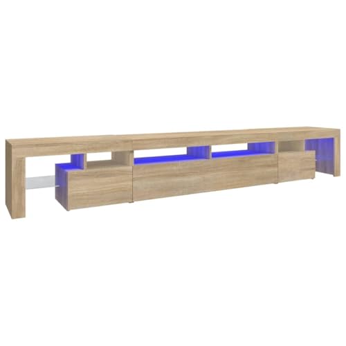Hommdiy TV-Schrank mit LED-Leuchten Lowboard Sideboard Fernsehschrank TV Möbel Sonoma-Eiche 260x36,5x40 cm Hommdiy TV-Schrank mit LED-Leuchten Lowboard Sideboard Fernsehschrank TV Möbel Sonoma-Eiche 260x36,5x40 cm von Hommdiy