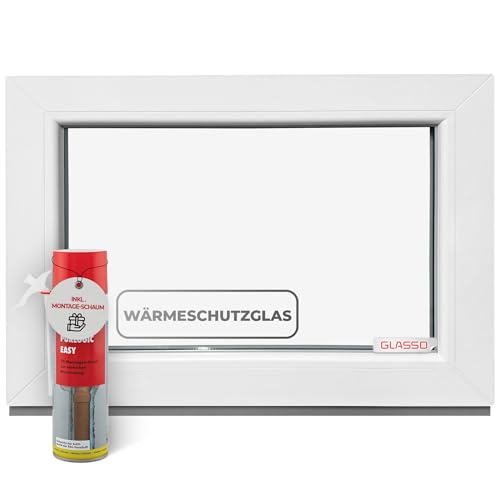 Fenster Festverglasung 120x80 cm 2 fach Verglasung - Alle Größen Kunststofffenster mit 60mm Profil - Kellerfenster BxH: 1200x800mm Perfekt für Fenster Gartenhaus, Garagenfenster, Hauskeller Fenster Festverglasung 120x80 cm 2 fach Verglasung - Alle Größen Kunststofffenster mit 60mm Profil - Kellerfenster BxH: 1200x800mm Perfekt für Fenster Gartenhaus, Garagenfenster, Hauskeller von Hommler