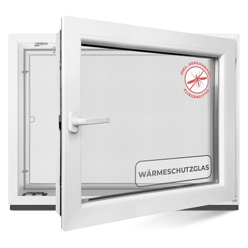 Kellerfenster 95x90 cm 2 fach Verglasung - Alle Größen Kunststofffenster 60mm Profil -Din Rechts- BxH: 950x900mm Perfekt für Fenster Gartenhaus, Garagenfenster, Hauskeller mit Dreh-Kipp System Kellerfenster 95x90 cm 2 fach Verglasung - Alle Größen Kunststofffenster 60mm Profil -Din Rechts- BxH: 950x900mm Perfekt für Fenster Gartenhaus, Garagenfenster, Hauskeller mit Dreh-Kipp System von Hommler