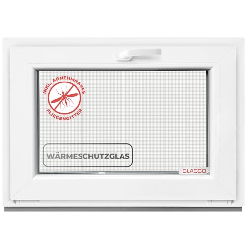 Kippfenster 80x60 cm 2 fach Verglasung - Alle Größen Kunststofffenster mit 60mm Profil - Kellerfenster BxH: 800x600mm Perfekt für Fenster Gartenhaus, Garagenfenster, Hauskeller mit Kipp System Kippfenster 80x60 cm 2 fach Verglasung - Alle Größen Kunststofffenster mit 60mm Profil - Kellerfenster BxH: 800x600mm Perfekt für Fenster Gartenhaus, Garagenfenster, Hauskeller mit Kipp System von Hommler