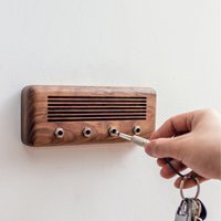 Handgemachter Schlüsselhalter Aus Holz Für Wand, Lautsprecher Schlüsselablage, Wandmontierte Rustikaler Schlüsselhaken, Home Wall Decor von HommyStudio