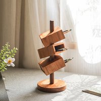 Stifthalter Aus Holz, Handgefertigtes Federmäppchen, Stifthalter, Schreibtisch Organizer, Geschenk Für Kinder von HommyStudio