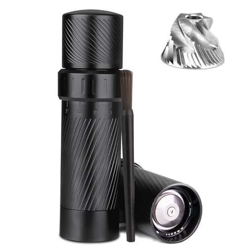 Homnoble Professionelle Pfeffermühle, Metall Hohe Leistung Pfeffermühle Hochbelastbar Pfeffermühle Manuell Aluminium Nachfüllbar Pfeffermühle mit Neuesten Externen Einstellbare Grobheit Design von Homnoble
