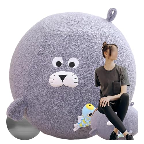 Homnova Gymnastikball Sitzball Büro Süßer Yogaball Dauerhaft Gymnastikball Abdeckung Staubdicht Faltbarer Stoffbezug Für Büro, Zuhause, Yoga, Pilates Und Schwangerschaft Auf,002,60cm von Homnova