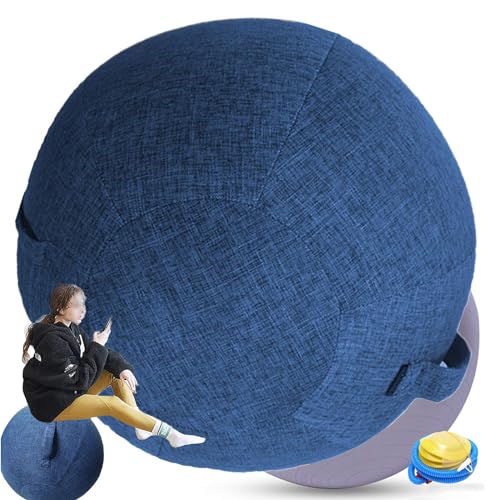 Homnova Sitzball Für Aktives Sitzen, Ergonomische Alternative Zum Schreibtischstuhl, Inkl Stoffbezug, Innenball, Inkl. Handluftpumpe Bürostuhl Alternative Für Zuhause & Büro,002,75cm von Homnova