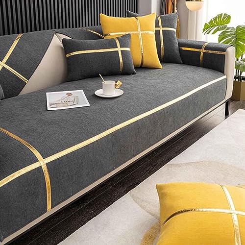 Homnova Sofabezug 3 2 1 Sitzer Überwürfe Sofahusse rutschfest Chenille Sofa Überzug Couch Überwurfdecke Sofaschutz Katze/Hunde,007,70 * 150cm von Homnova