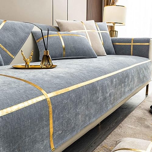 Homnova Sofabezug 3 2 1 Sitzer Überwürfe Sofahusse rutschfest Chenille Sofa Überzug Couch Überwurfdecke Sofaschutz Katze/Hunde,009,70 * 210cm von Homnova