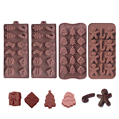 4 Packungen Silikonform Weihnachten, Silikonformen Gießformen Weihnachten, Silikon Backform Gießform Weihnachten, 3D Wiederverwendbar Schokoladenform für Torten Fondant Weihnachten Kekse Backen 4 Packungen Silikonform Weihnachten, Silikonformen Gießformen Weihnachten, Silikon Backform Gießform Weihnachten, 3D Wiederverwendbar Schokoladenform für Torten Fondant Weihnachten Kekse Backen von Homo Trends
