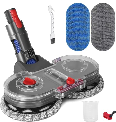 Homore Elektrischer Moppkopf für Dyson V10 Slim V12 Slim, mit abnehmbarem Wassertank und 12 waschbaren Mopps von Homore