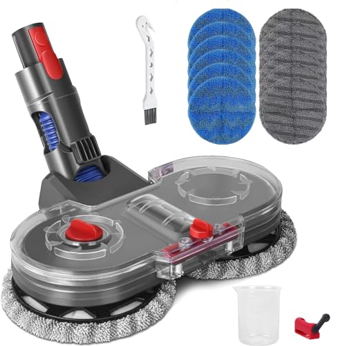 Homore Elektrischer Moppkopf für Dyson V15 V11 V10 V8 V7 Staubsauger mit abnehmbarem Wassertank, 12 Waschmopps von Homore