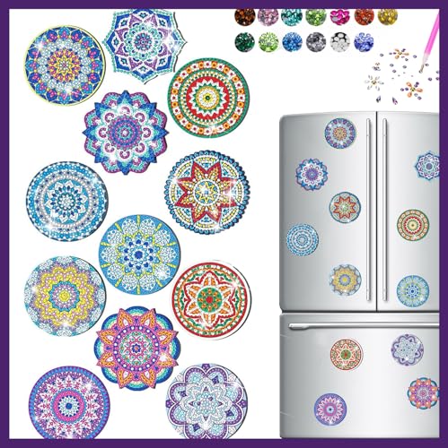 12 Stück Diamond Painting Kühlschrank Aufkleber Geschenke Mädchen ab 6 7 8 9 10 11 12 Jahre Geburtstagsgeschenk Bastelset Erwachsene Kinder Magnete DIY Set Mandala 5D Diamonds Küchen Deko 12 Stück Diamond Painting Kühlschrank Aufkleber Geschenke Mädchen ab 6 7 8 9 10 11 12 Jahre Geburtstagsgeschenk Bastelset Erwachsene Kinder Magnete DIY Set Mandala 5D Diamonds Küchen Deko von Homorro