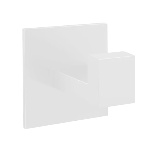 Homovater 304 Edelstahl Handtuchhaken Handtuchhalter,Wasserfest Wandhaken Bademantelhaken für Bad Toilette Küche (Weiß, Selbstklebend) von Homovater