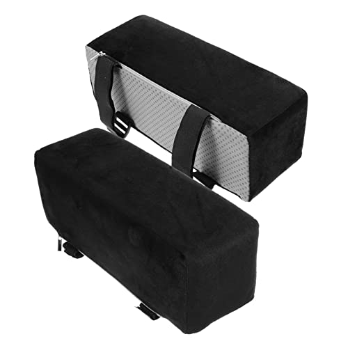 Homoyoyo 1 Paar Booster-Pad Kissen sitzen Ersatz Unterstützung komfortabel Rollstuhlarmlehne Stuhlversorgung Schreibtischarm ruhen Ergonomische Armlehne Ellbogenauflage PP Baumwolle Schwarz von Homoyoyo