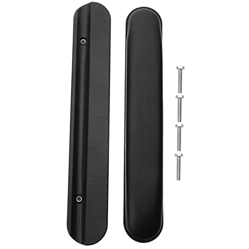 Homoyoyo 1 Paar Leder -Handläufe Armlehnenpolster Gaming-Stuhl-Armpolster Ersatz der Armlehnen für Rollstühle Stuhlarm ruhen Gaming -Stuhl -Armlehne Bürostuhlteile Lederschwamm Schwarz von Homoyoyo