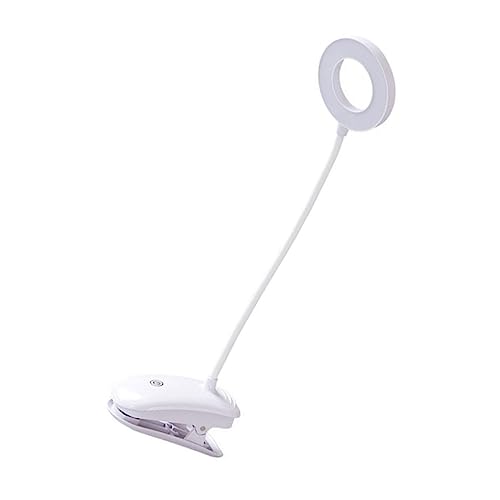 Homoyoyo 1 Satz Clip-Schreibtischlampe Leselampe LED-Clip-Lampe Leselicht led ligts led-light wiederaufladbare tischlampe USB Tischlampe LED verstellbare Lampe Aufstecklampe Plastik Weiß von Homoyoyo