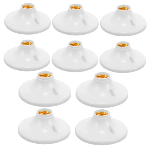 Homoyoyo 1 Satz Teiliges Lampenfassung Flache Form Kunststoff Langlebig Robust Geeignet Für Wohn Und Gewerberäume Einfache Montage Kompatibel Mit Glühbirnen 10 Stück von Homoyoyo