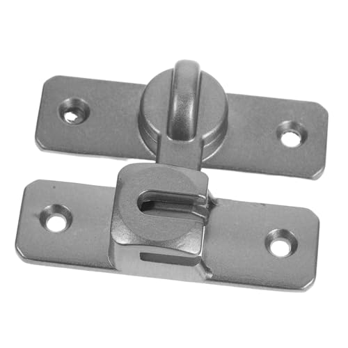 Homoyoyo 1 Satz Türschloss Gartenriegel Gartenschloss Schranktürverriegelung 90-Grad- Hakenverriegelung gartentür schloss Tür Flip-Lock schwere Torverriegelung Aluminiumlegierung Grau von Homoyoyo
