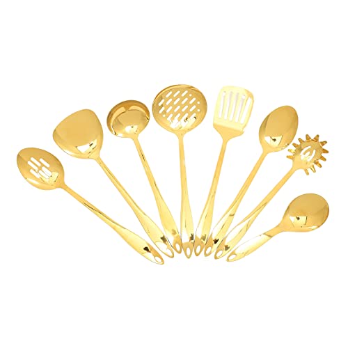 Homoyoyo 1 Set Gold Küchenutensilien – Kochgeschirr Set Mit Spatel - Turner Und Geschlitztem Löffel Für Die – Stilvolles Und Kochzubehör in Gold von Homoyoyo
