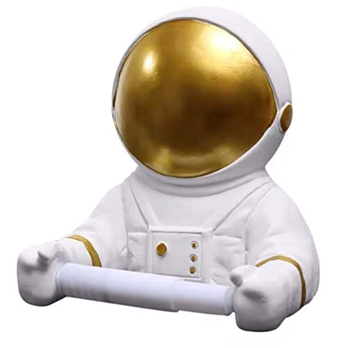 Homoyoyo Einzigartiger Toilettenpapierhalter Zur Wandmontage Mit Weltraumthema Astronauten-rollenpapierhalter Stabiler Rollenpapier-Organizer Aus Kunstharz von Homoyoyo