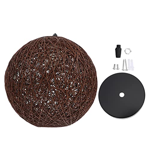 Homoyoyo 1 Stück Rattan Woven Deckenlampe Elegante Pendelleuchte für Wohnzimmer Esszimmer und Vintage Design ohne Glühbirne für Gemütliche Hochwertige Verarbeitung Installieren Rustikale von Homoyoyo