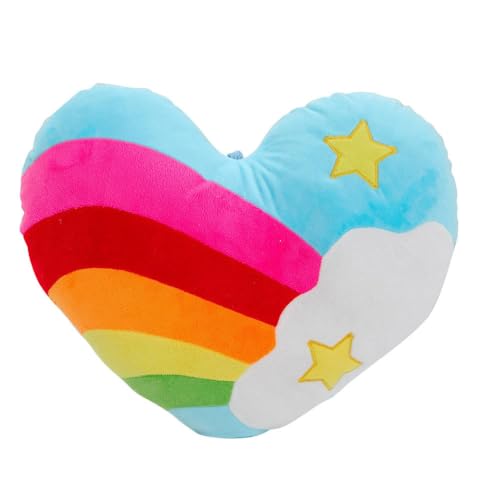 Homoyoyo 1 Stück Regenbogen-Herz Sofa-Rückenkissen Kinderkissen Herzkissen Körperkissen Für Kinder Herzkissen Für Mädchen Herzform Wurfkissen Herzkissen Herzkissen Dekor Geschenk von Homoyoyo